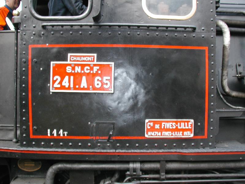 Fhrerhausbeschriftung der 241.A.65