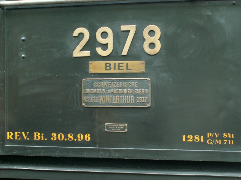 Fhrerhausbeschriftung der Lok C 5/6 (02.06.07)