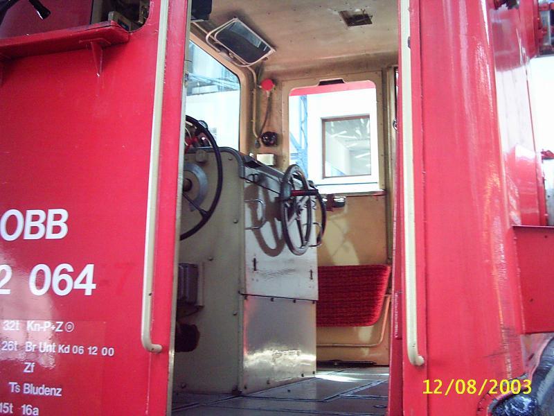 Fhrerstand der x262, die in Bludenz abgestellt ist.