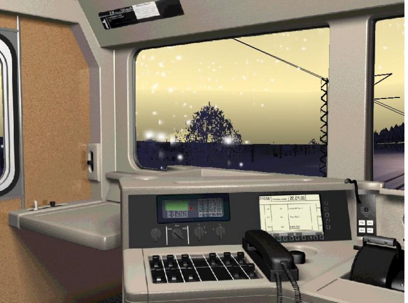 Fhrerstandsansicht der BR 143 923-1 von PT7.