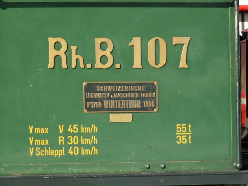 Fhrerstandsbeschriftung der Lok Nr.107 Untervaz 12.02.06