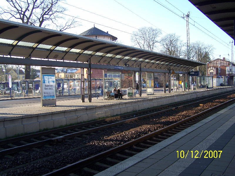 Frstenwalde/Spree Bahnhof  Gleis 2 Blick auf Gleis 1 
Aufgenommen am 10 Dezember 07
