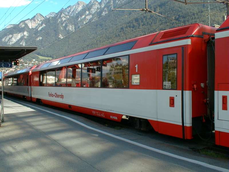 Furka Oberalp Bahn, Panoramawagen am 23.09.00 in Chur