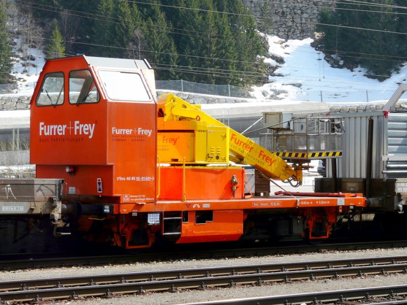 Furrer & Frei - Dienstfahrzeug VTms 40 85 95-81 601-3 abgestellt in Gschenen am 08.04.2009