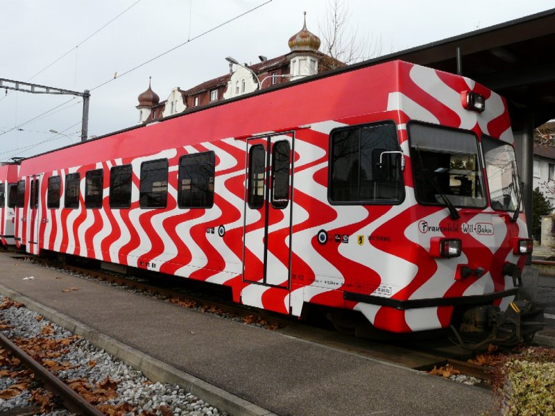 FW -  Steuerwagen Bt 112 im FW Bahnhofsareal von Wil am 04.01.2008