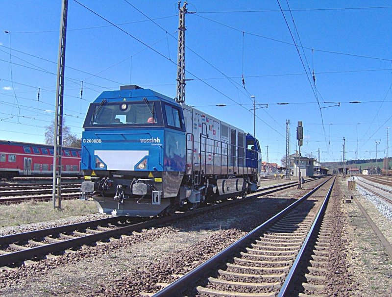 G 2000 der NIAG auf der Fahrt nach Nordhausen am 04.04.2007
Halt im Bf Leinefelde