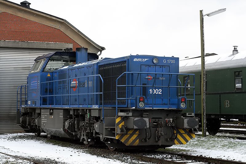 G1700 als Lok 1002 der Weser Bahn am 26.03.2008 in Leeste bei Bremen