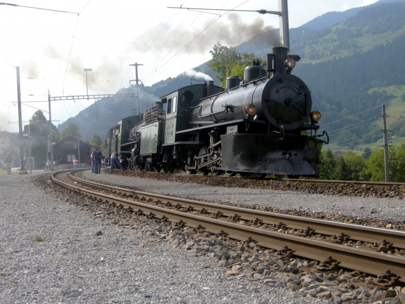 G4/5 107 und 108 am 31.8.08 in Castrisch.