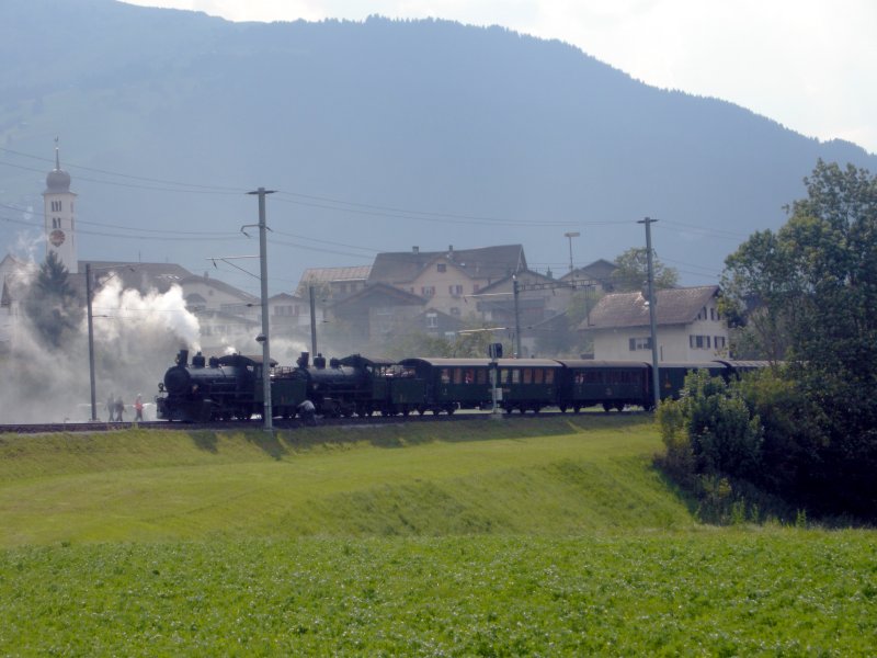 G4/5 107 und 108 am 31.8.08 in Castrisch.