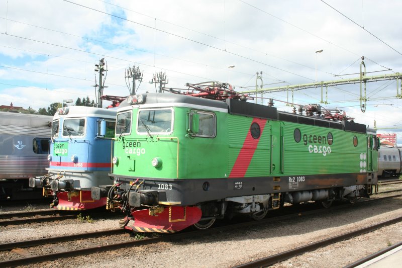GC Rc2 1083 + Rc2 1068 am 23.7.2008 in Sundsvall C.
