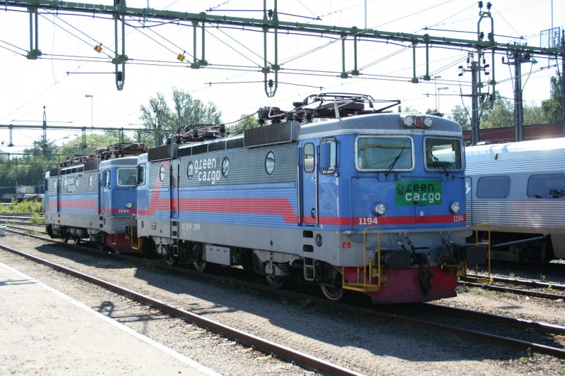 GC Rc4 1194 und GC Rc3 1044 am 25.7.2008 in Sundsvall C.