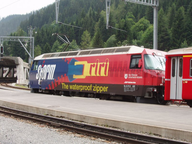 Ge 4/4 652 in Klosters-Platz.