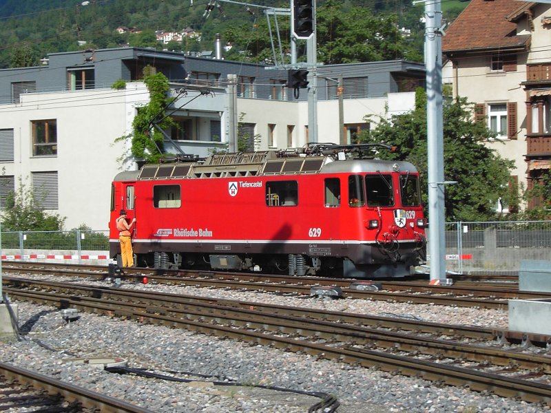 Ge 4/4 II 629 am 14.8.05 in Chur.