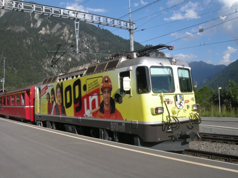 Ge4/4ll 611 am 2.7.08 in Filisur.