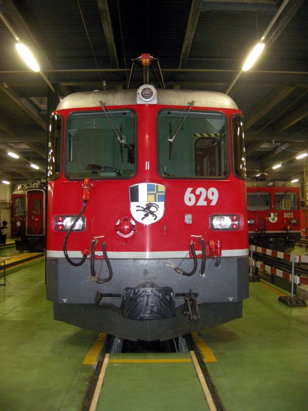 Ge4/4ll 629 am 13.9.08 beim Unescofest im Depot Samedan.(Gelnde war ffentlich zugnglich)