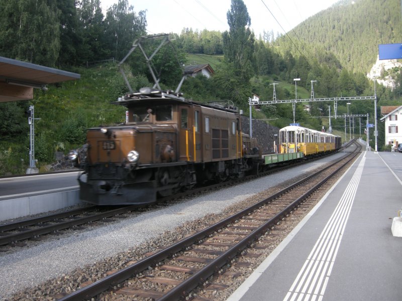 Ge6/6l 415 am 2.7.08 bei der Durchfahrt in Filisur.