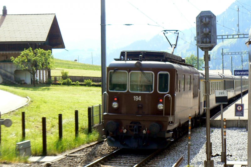 Gegenverkehr auf der Golden Pass Line