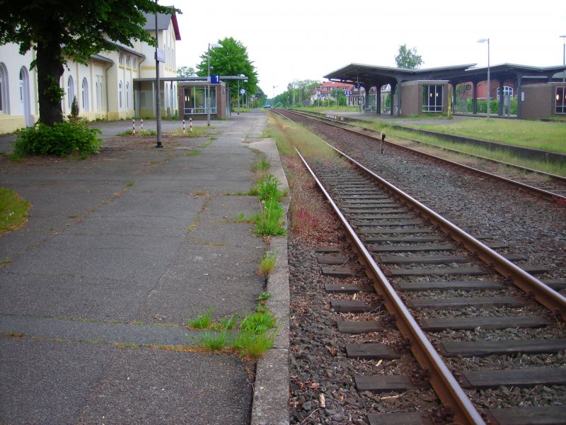 Gleis 1 des Bahnhofes Soltau (17.5.08)