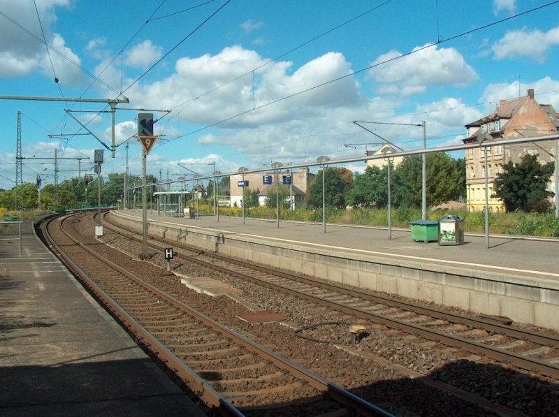 Gleis 2 und 3 in Weienfels; 13.08.2008