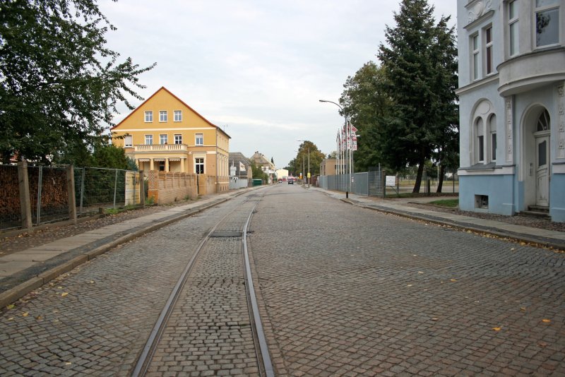 Gleisanlage in der Gubener Strae, Blickrichtung Norden, 03.10.09