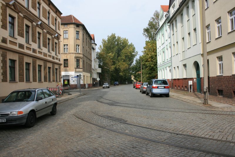 Gleisanlage in der Gubener Strae, Blickrichtung Norden, 03.10.09