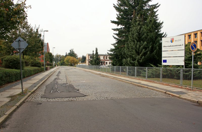 Gleisanlage in Heinrich-Heine Strae, Blickrichtung Inselstrae, 03.10.09