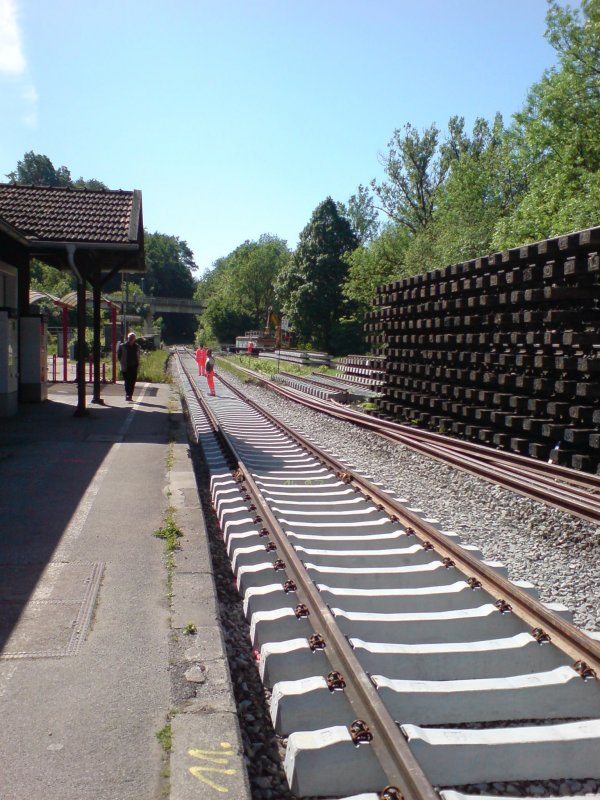 Gleisbauarbeiten am Haltepunkt Burgkirchen/Alz 
Frhjahr 2007