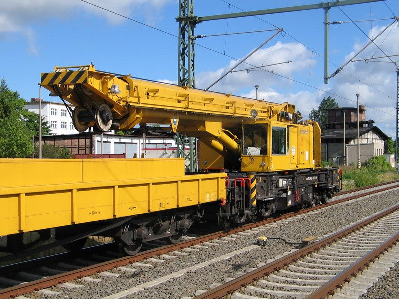 Gleisbauschienenkran GS 100.06T der Volker Rail GmbH in Schwerin. 30.06.2008