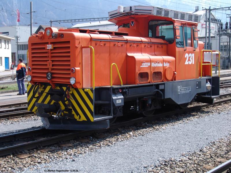 Gm 3/3 231 am 12.04.04 in Landquart