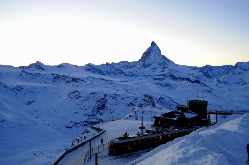 Gornergradbahn mit dem berhmten Matterhorn im hintergrund.
01.01.2009
