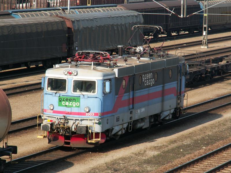 Green Cargo (ehemals SJ) Rc1 1009, Malm Rangierbahnhof [2005-04-14]