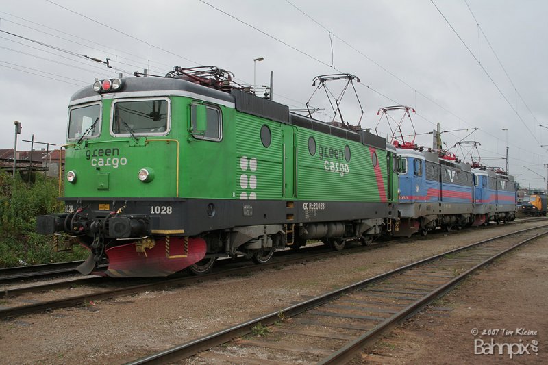 Green Cargo Rc2 1028 am 09.11.2007 in Malm. www.bahnpix.de