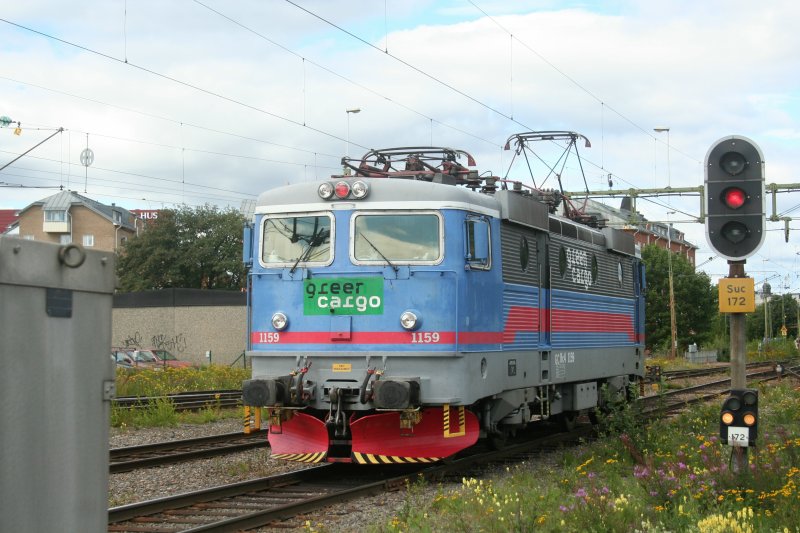 Green Cargo Rc4 1159 bei einer Umsetzfahrt am 23.07.2008 in Sundsvall C.