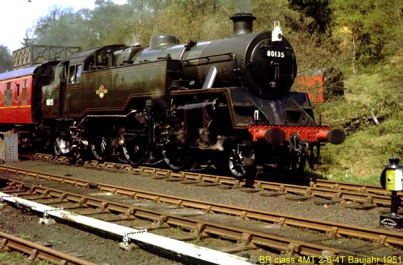 Gro Britanien: British Rail class 4MT 2-6-4 Tenderlok fr den Regionalverkehr Baujahr 1951, North Yorkshire Moors Railway