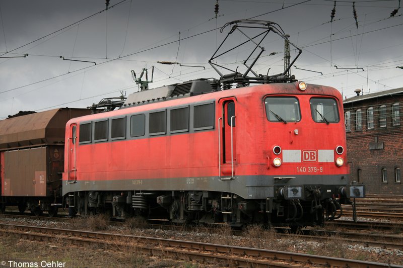 Groaufnahme von 140 379 am 03.02.07 in Chemnitz Hbf.