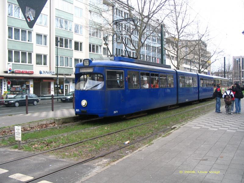GT8 2671 am 31.3.2006 auf der Immermannstrae