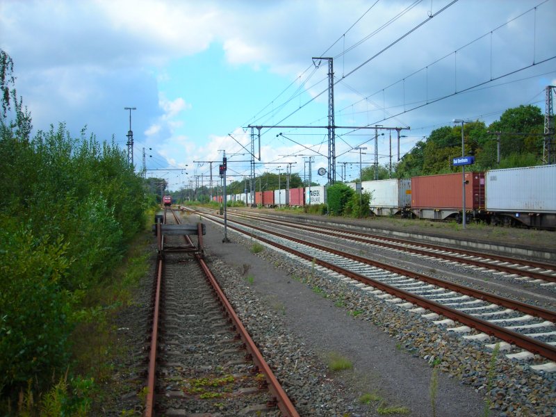 Gterzug verlsst Bad Bentheim im sommer 2007