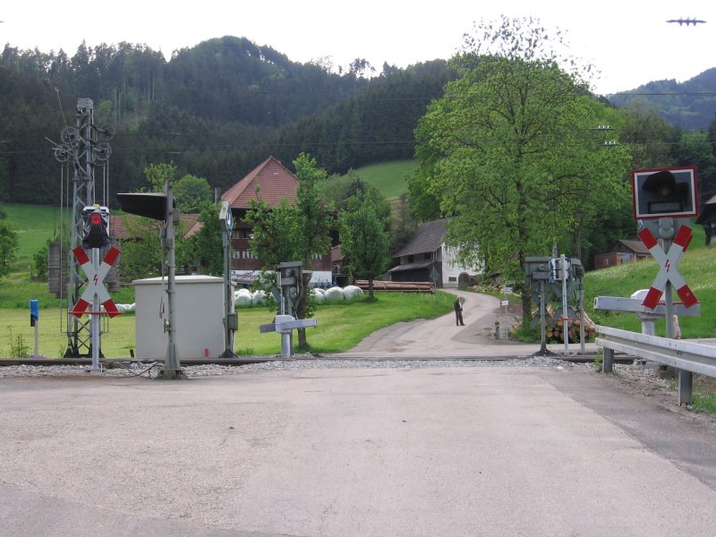 Gutach 14.5.06. S�mtliche B�´s in Gutach wurden umgebaut.Dadaurch stehen kurzzeitig die Alten und die Neuen Warnlichter nebeneinander.