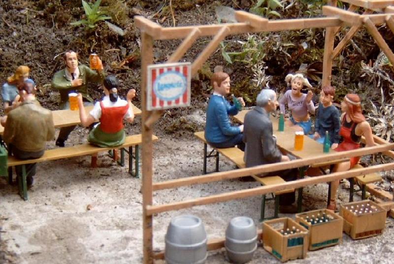 Gute Laune im Biergarten