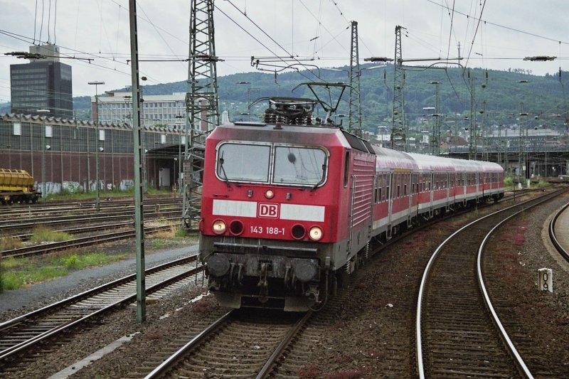 Hagen Hbf 17.06.2007 Ruhr-Sieg-Bahn nach Siegen (143 188-1)
