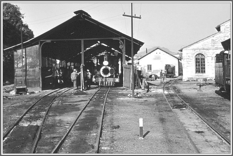 Halbwegs Openair Betriebswerk in Sao Joao del Rei/Minas Gerais. (Archiv 03/1979)