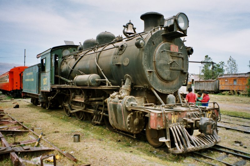 Hbf. Huancayo (Normalspurdampflokomotive)- aufgenommen am 1. November 2003