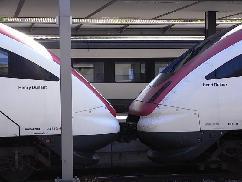 Henry Dunant und Henri Dufaux in Basel SBB (6.9.09).