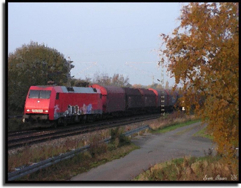 Herbstimpression... eine BR 152 118-6 mit Gterzug