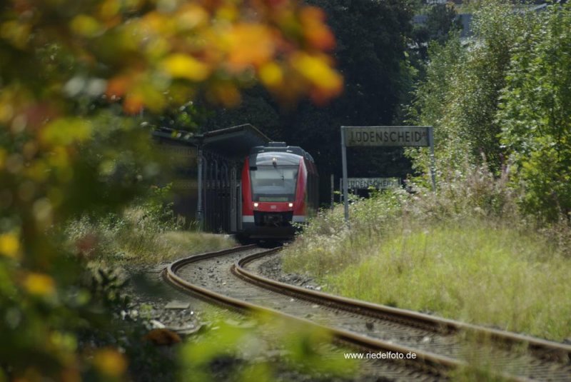 Herbststimmung im  Dschungelbahnhof  Ldenscheid (Sept.2007)