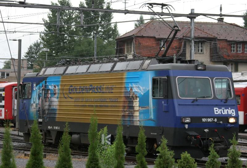 HGe 4/4 II 101967-8 Werbung: Golden Pass
21.08.05 Meiringen