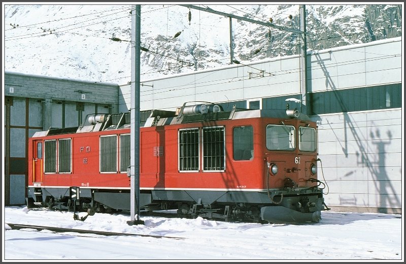 HGm 4/4 62 in Andermatt. (Archiv 14.10.1975)