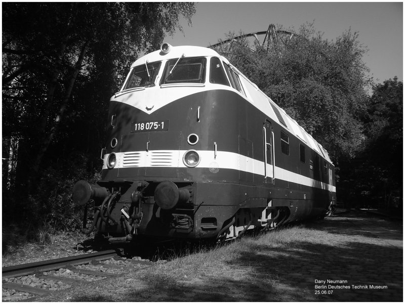 Hier 118 075 im Deutschen Technik Museum Berlin. Aufgenommen am 25.06.07.