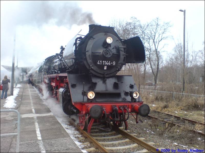 Hier ein Bild vom Rodelblitz am 31.01.2009 im Bahnhof Bad Salzungen Thringen in Fahrtrichtung Meiningen. Teil 2