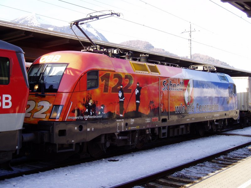 Hier ein Foto der Feuerwehrlok am 45711 am 23.1.09 in Bludenz